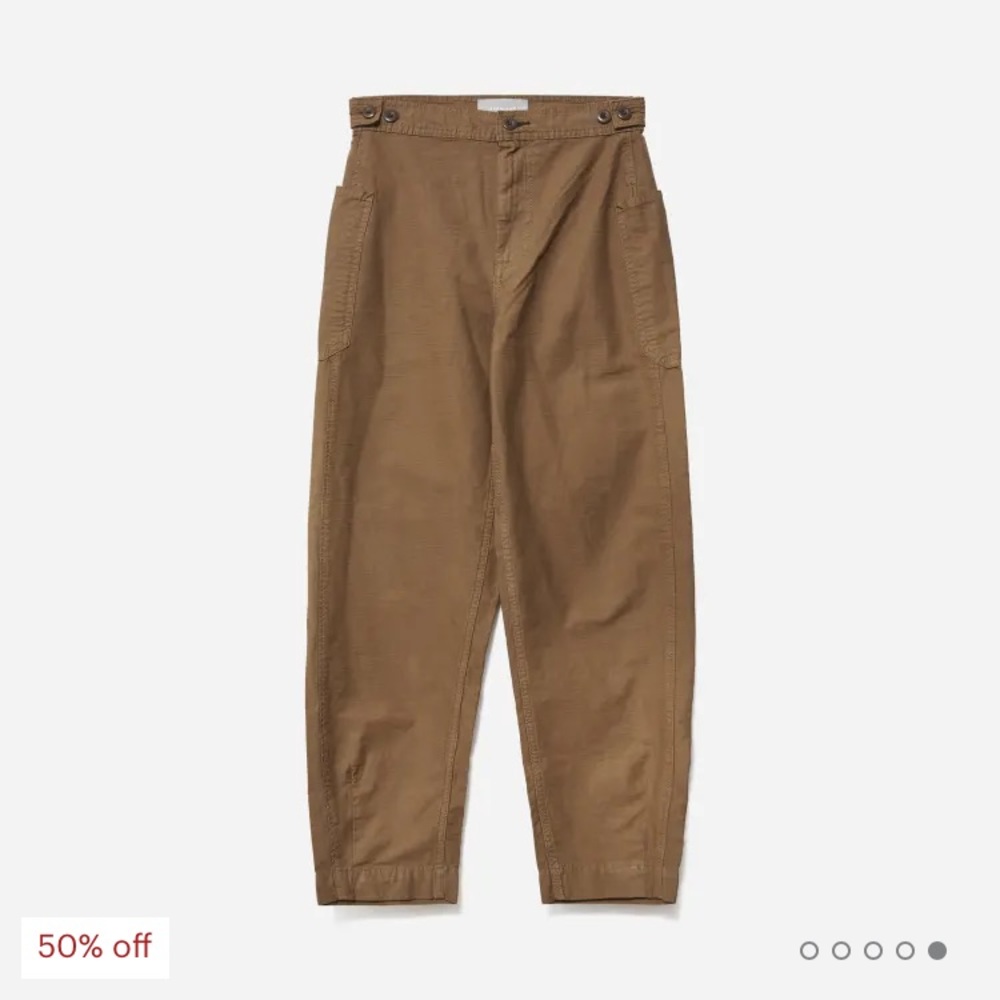 Everlane Fatigue Barrel Pant in Walnut - NTW! Size 6, loose fit